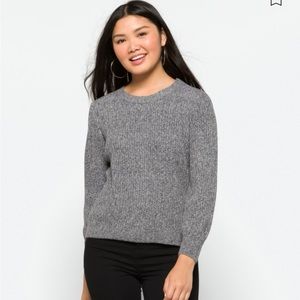 Aspen cropped blouson sleeve sweater